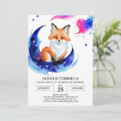 Fox Verjaardagsfeestje Delight Kaart (Staand voorkant)