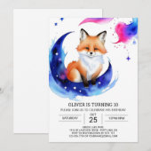 Fox Verjaardagsfeestje Delight Kaart (Voorkant / Achterkant)