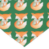 Fox verpakt tot warme kerst groene tafel loper (Hoek)