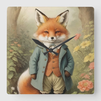 Fox Vierkante Klok
