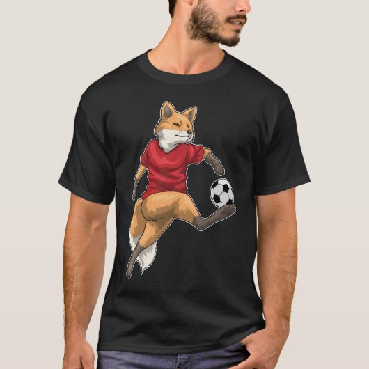 Fox Voetballer Voetbal Sport T-shirt (Voorkant)