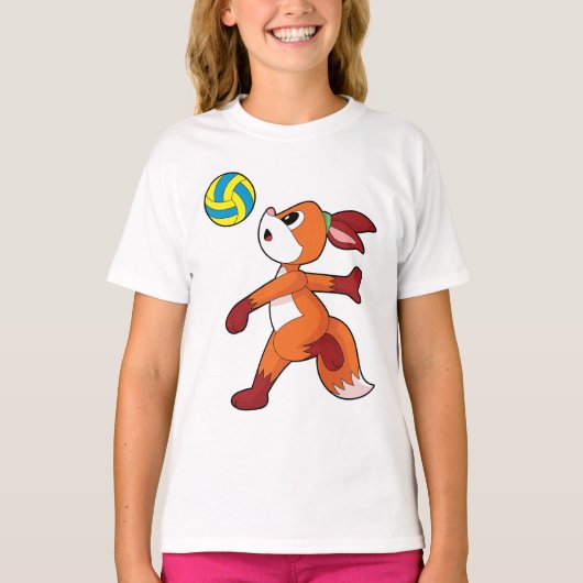 Fox Volleyball player Volleyball Sports T-shirt (Voorkant)