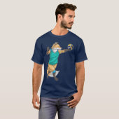 Fox Volleybalspeler Volleybal T-shirt (Voorkant volledig)