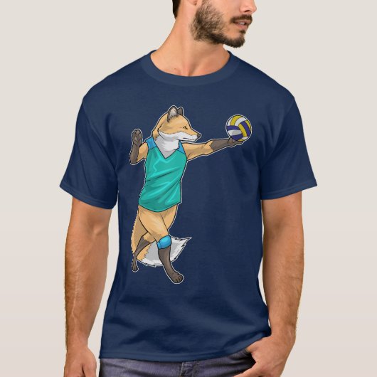 Fox Volleybalspeler Volleybal T-shirt (Voorkant)