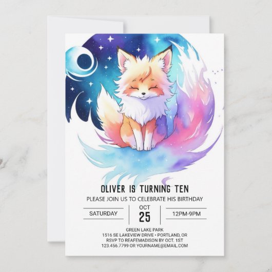 Fox Vrienden in de Bossen Verjaardag Kaart (Voorkant)