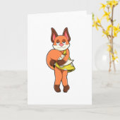 Fox Vrouw met rok Kaart (Gele Bloem)