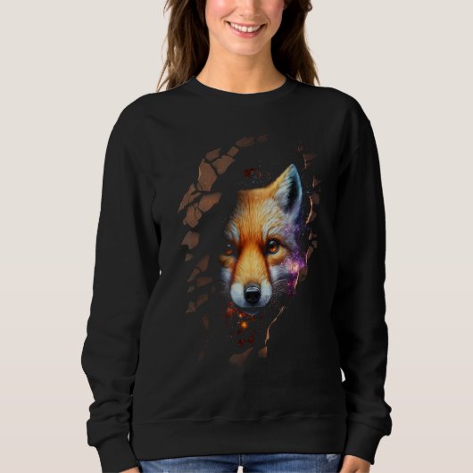 Fox Wall Animal Print Art Animal Lover Fox Trui (Voorkant)