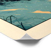 Fox Wall Art Print Winter Bamboo Forest - Vertical (Hoek)