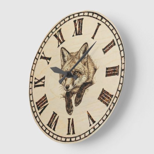 Fox Wall Clock Grote Klok (Hoek)