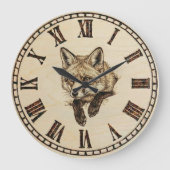  Fox Wall Clock Grote Klok (Voorkant)
