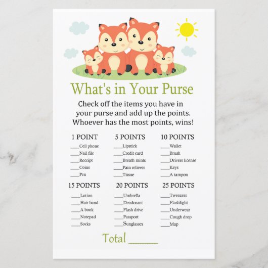 Fox Wat zit er in je handtas? (Voorkant)