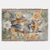 Fox Waterverf artwork Deken (Voorkant)