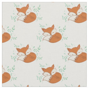 Fox Waterverf Baby Room Decor Woodland Animal Stof