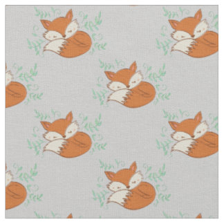 Fox Waterverf Baby Room Decor Woodland Animal Stof