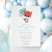 Fox Waterverf Boy Baby shower Kaart