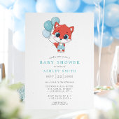 Fox Waterverf Boy Baby shower Kaart