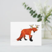 Fox-Waterverf Briefkaart (Staand voorkant)