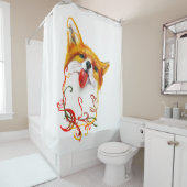 Fox-Waterverf Douchegordijn (In situ)