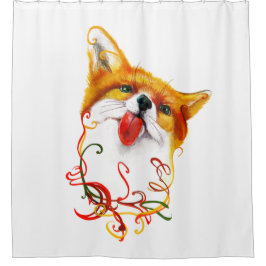 Fox-Waterverf Douchegordijn