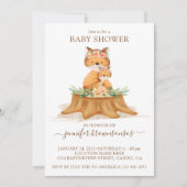 Fox Waterverf mammie Baby shower Kaart (Voorkant)