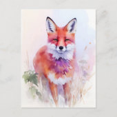 Fox Waterverf Portret 2 Briefkaart (Voorkant)