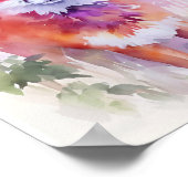 Fox Waterverf Portret 2 Briefkaart Poster (Hoek)