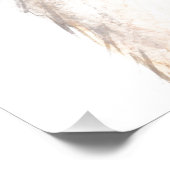 Fox waterverf Sinaasappel Bruin Bos Art Animal Perfect Poster (Hoek)