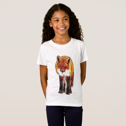 Fox-Waterverf T-shirt (Voorkant volledig)