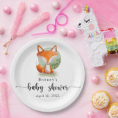 Fox welp - baby shower papieren bordje (Feest)