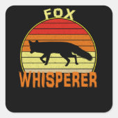 Fox Whisperer Vierkante Sticker (Voorkant)