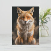 Fox Wild Animal Elegant Dramatisch Portret op Mist Aankondiging (Staand voorkant)