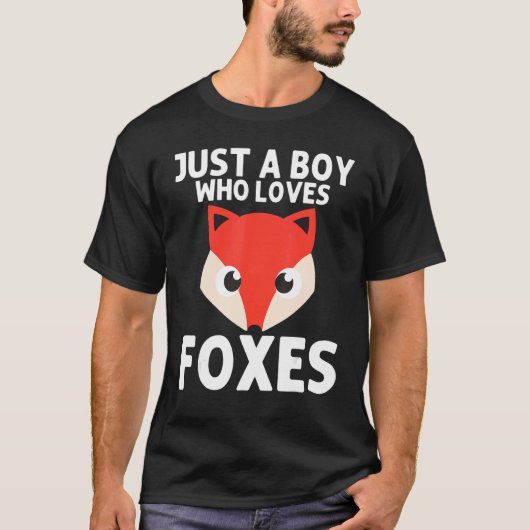 Fox Wild Animal Fox Vixen Boys Men Wildlife T-shirt (Voorkant)