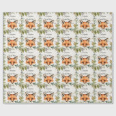 Fox Wild One Woodland Animal Birthday Cadeaupapier (Vlak)
