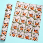 Fox Wild One Woodland Animal Birthday Cadeaupapier