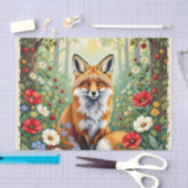 Fox Wildflower Forest Illustration Tissuepapier (Craft)