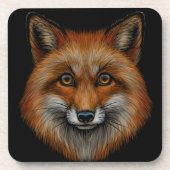 Fox Wildlife Animal Portret | Fox Onderzetter set (Voorkant)