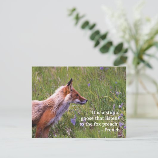 Fox Wildlife Briefkaart (Staand voorkant)