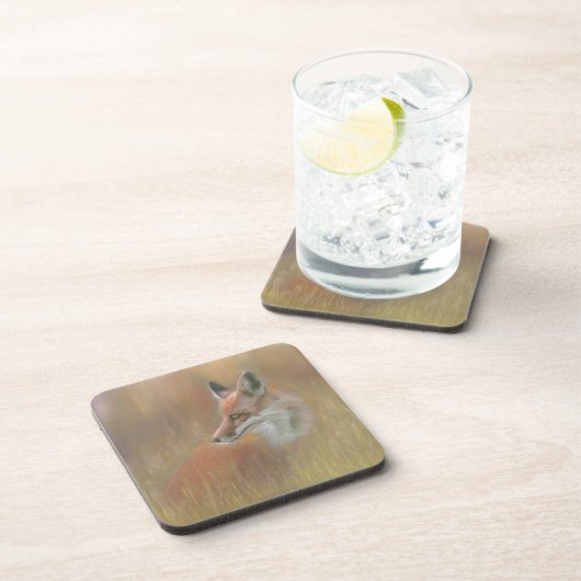Fox wildlife coaster set bier onderzetter (Rechterzijde)