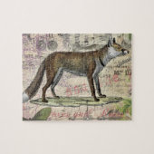 Fox Wildlife Collage  Illustratie Legpuzzel (Horizontaal)