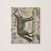 Fox Wildlife Collage  Illustratie Legpuzzel (Verticaal)
