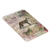 Fox Wildlife Collage  Illustratie Magneet (Rechterzijde)