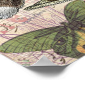 Fox Wildlife Collage  Illustratie Poster (Hoek)