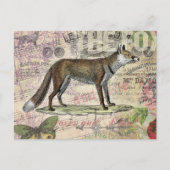 Fox Wildlife  Dierenillustratie Briefkaart (Voorkant)