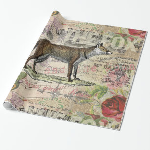 Fox Wildlife  Dierenillustratie Cadeaupapier
