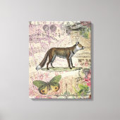 Fox Wildlife  Dierenillustratie Canvas Afdruk (Voorkant)