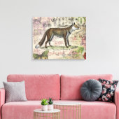 Fox Wildlife  Dierenillustratie Canvas Afdruk (Insitu (Woonkamer))
