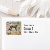 Fox Wildlife Dierenillustratie Etiket (Insitu)