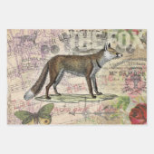 Fox Wildlife  Dierenillustratie Inpakpapier Vel (Voorkant)