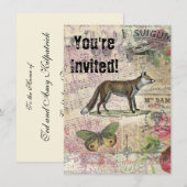 Fox Wildlife  Dierenillustratie Kaart (Voorkant / Achterkant)