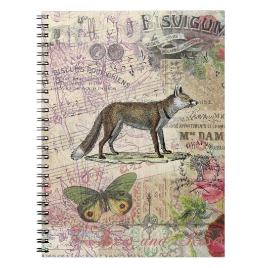 Fox Wildlife  Dierenillustratie Notitieboek (Voorkant)